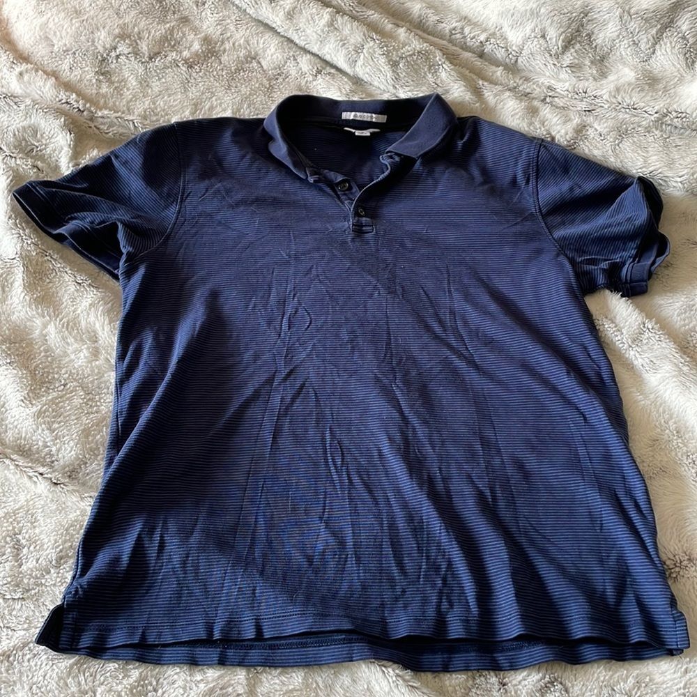 Calvin Klein Black Logo Polo Short Sleeve Shirt Men’s Size Medium liquid m